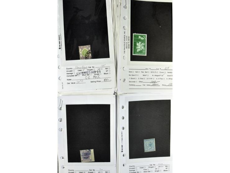 1840/1950, ungebrauchter, postfrischer und gestempelter Lagerbestand auf Verkaufskärtchen aus altem Händlerbestand "Miami Sou