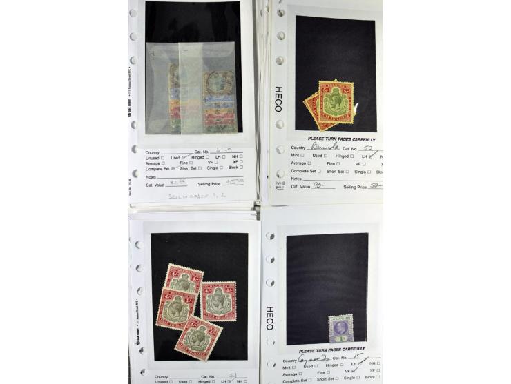 1840/1950, ungebrauchter, postfrischer und gestempelter Lagerbestand auf Verkaufskärtchen aus altem Händlerbestand "Miami Sou
