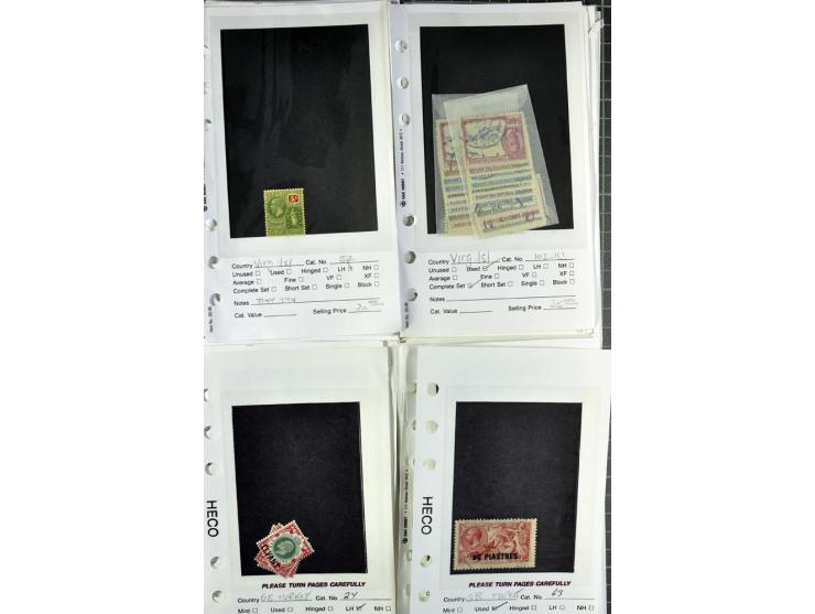 1840/1950, ungebrauchter, postfrischer und gestempelter Lagerbestand auf Verkaufskärtchen aus altem Händlerbestand "Miami Sou