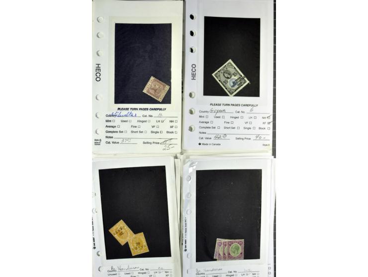 1840/1950, ungebrauchter, postfrischer und gestempelter Lagerbestand auf Verkaufskärtchen aus altem Händlerbestand "Miami Sou