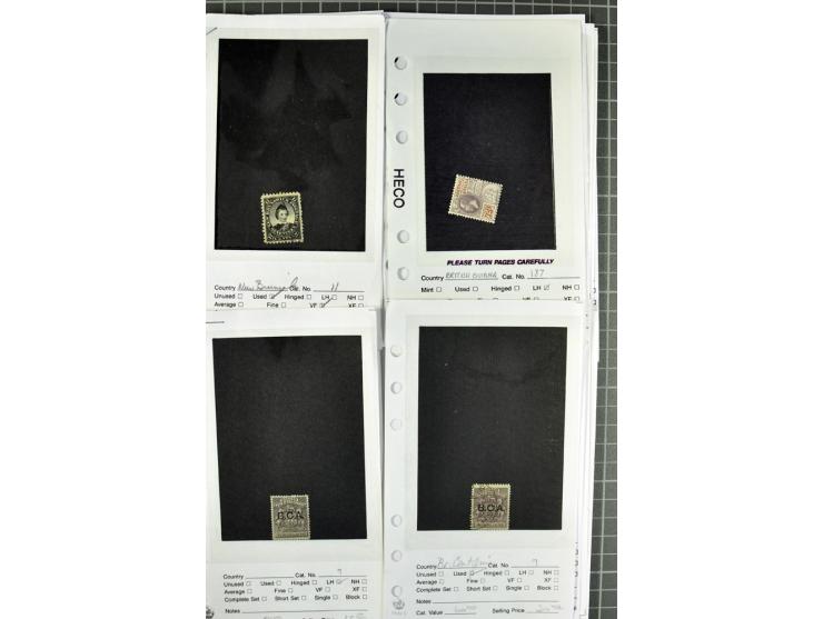 1840/1950, ungebrauchter, postfrischer und gestempelter Lagerbestand auf Verkaufskärtchen aus altem Händlerbestand "Miami Sou