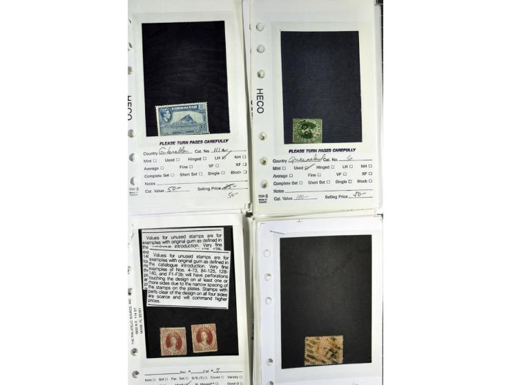 1840/1950, ungebrauchter, postfrischer und gestempelter Lagerbestand auf Verkaufskärtchen aus altem Händlerbestand "Miami Sou