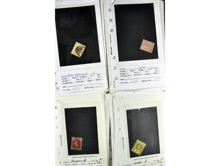 1840/1950, ungebrauchter, postfrischer und gestempelter Lagerbestand auf Verkaufskärtchen aus altem Händlerbestand "Miami Sou