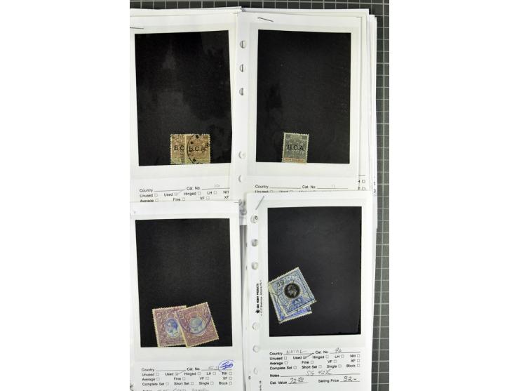 1840/1950, ungebrauchter, postfrischer und gestempelter Lagerbestand auf Verkaufskärtchen aus altem Händlerbestand "Miami Sou