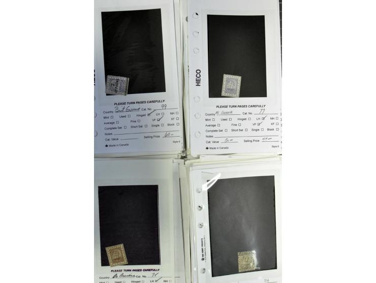 1840/1950, ungebrauchter, postfrischer und gestempelter Lagerbestand auf Verkaufskärtchen aus altem Händlerbestand "Miami Sou