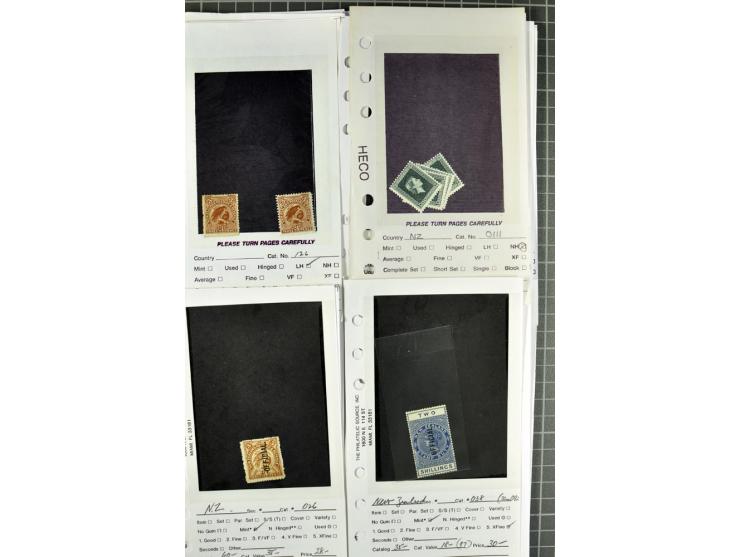 1840/1950, ungebrauchter, postfrischer und gestempelter Lagerbestand auf Verkaufskärtchen aus altem Händlerbestand "Miami Sou