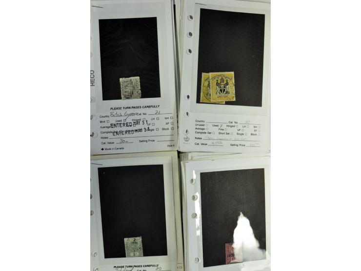 1840/1950, ungebrauchter, postfrischer und gestempelter Lagerbestand auf Verkaufskärtchen aus altem Händlerbestand "Miami Sou