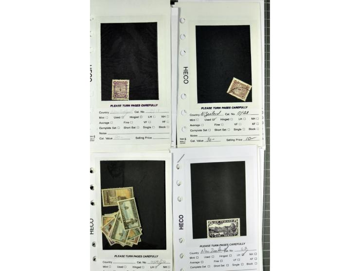 1840/1950, ungebrauchter, postfrischer und gestempelter Lagerbestand auf Verkaufskärtchen aus altem Händlerbestand "Miami Sou