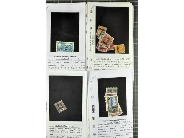 1840/1950, ungebrauchter, postfrischer und gestempelter Lagerbestand auf Verkaufskärtchen aus altem Händlerbestand "Miami Sou