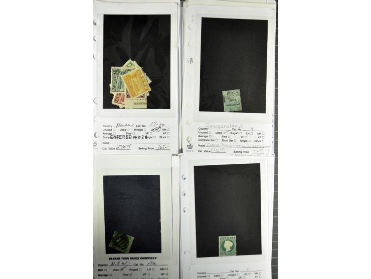 1840/1950, ungebrauchter, postfrischer und gestempelter Lagerbestand auf Verkaufskärtchen aus altem Händlerbestand "Miami Sou