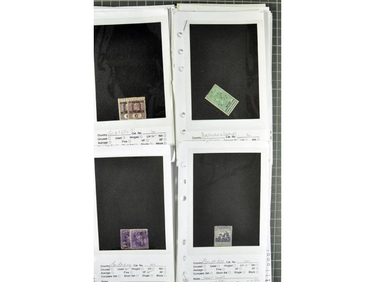 1840/1950, ungebrauchter, postfrischer und gestempelter Lagerbestand auf Verkaufskärtchen aus altem Händlerbestand "Miami Sou
