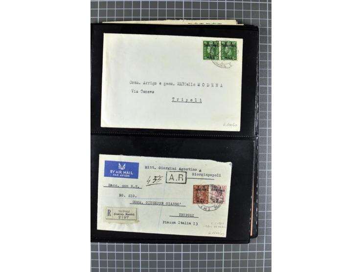 BRITISCHE BESETZUNG ITALIENISCHER KOLONIEN: 1941/52, sehr interessanter Posten von rund 400 Briefen und Karten, dabei Reco, L