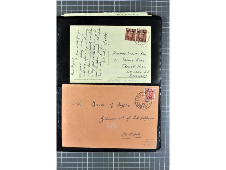 BRITISCHE BESETZUNG ITALIENISCHER KOLONIEN: 1941/52, sehr interessanter Posten von rund 400 Briefen und Karten, dabei Reco, L