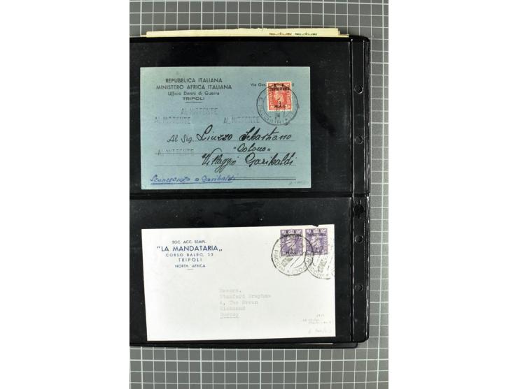 BRITISCHE BESETZUNG ITALIENISCHER KOLONIEN: 1941/52, sehr interessanter Posten von rund 400 Briefen und Karten, dabei Reco, L