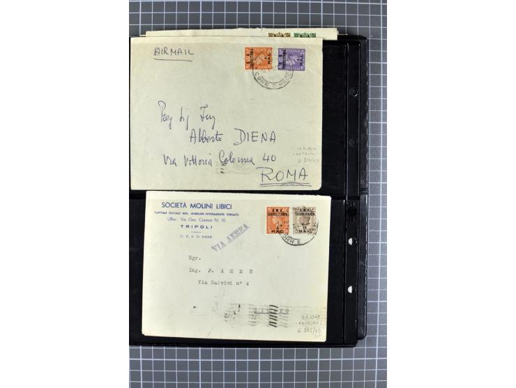 BRITISCHE BESETZUNG ITALIENISCHER KOLONIEN: 1941/52, sehr interessanter Posten von rund 400 Briefen und Karten, dabei Reco, L