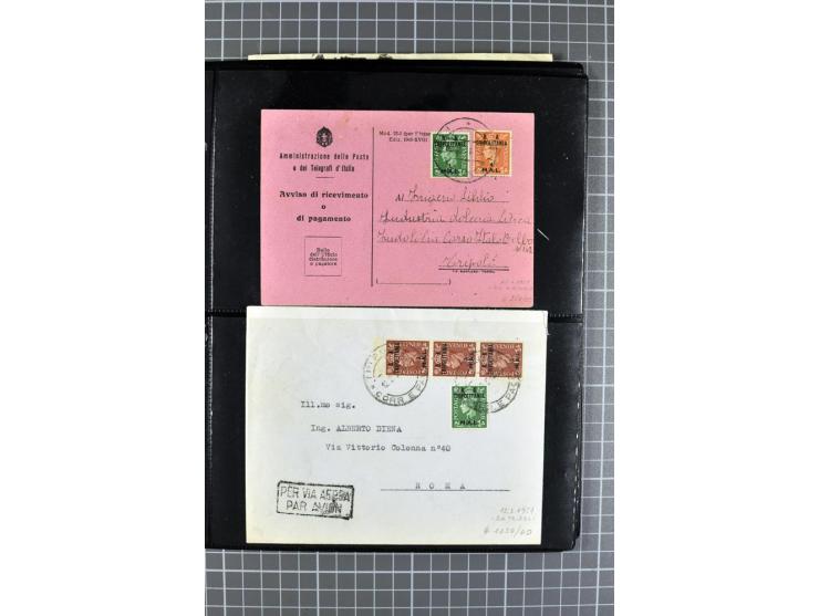 BRITISCHE BESETZUNG ITALIENISCHER KOLONIEN: 1941/52, sehr interessanter Posten von rund 400 Briefen und Karten, dabei Reco, L