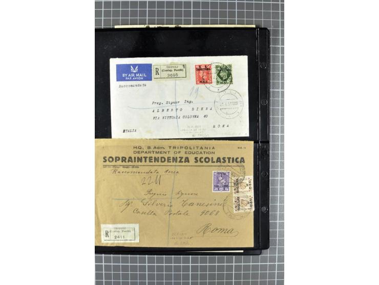 BRITISCHE BESETZUNG ITALIENISCHER KOLONIEN: 1941/52, sehr interessanter Posten von rund 400 Briefen und Karten, dabei Reco, L