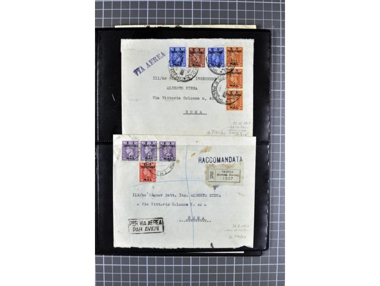 BRITISCHE BESETZUNG ITALIENISCHER KOLONIEN: 1941/52, sehr interessanter Posten von rund 400 Briefen und Karten, dabei Reco, L