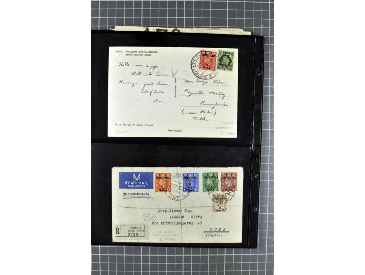 BRITISCHE BESETZUNG ITALIENISCHER KOLONIEN: 1941/52, sehr interessanter Posten von rund 400 Briefen und Karten, dabei Reco, L