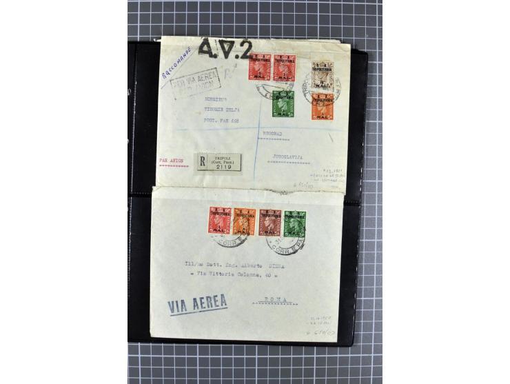 BRITISCHE BESETZUNG ITALIENISCHER KOLONIEN: 1941/52, sehr interessanter Posten von rund 400 Briefen und Karten, dabei Reco, L
