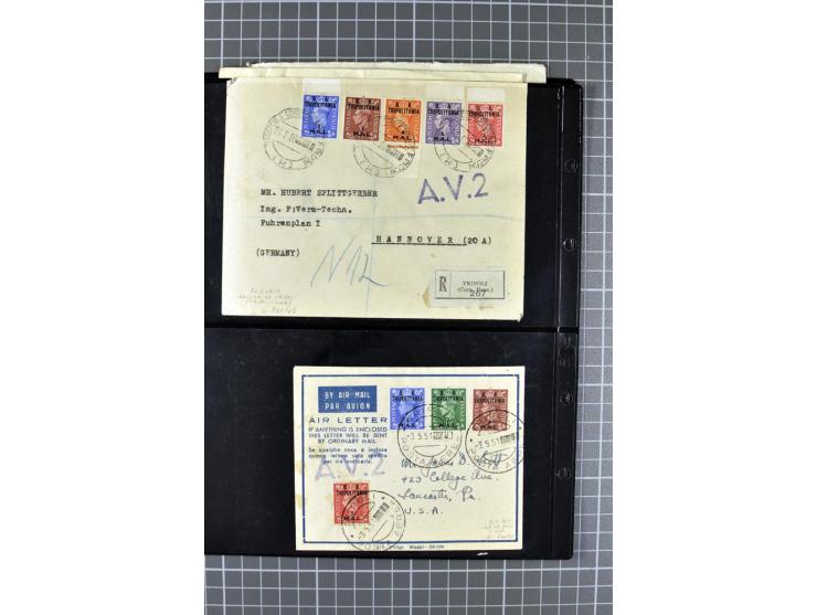 BRITISCHE BESETZUNG ITALIENISCHER KOLONIEN: 1941/52, sehr interessanter Posten von rund 400 Briefen und Karten, dabei Reco, L