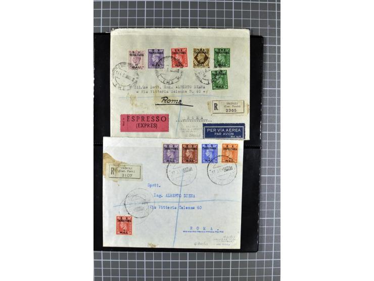 BRITISCHE BESETZUNG ITALIENISCHER KOLONIEN: 1941/52, sehr interessanter Posten von rund 400 Briefen und Karten, dabei Reco, L
