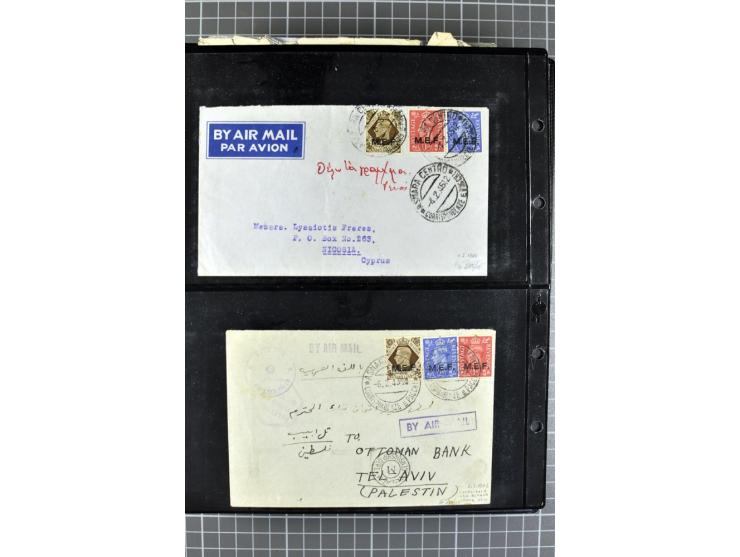 BRITISCHE BESETZUNG ITALIENISCHER KOLONIEN: 1941/52, sehr interessanter Posten von rund 400 Briefen und Karten, dabei Reco, L