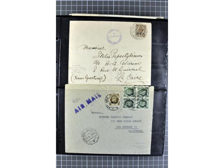 BRITISCHE BESETZUNG ITALIENISCHER KOLONIEN: 1941/52, sehr interessanter Posten von rund 400 Briefen und Karten, dabei Reco, L