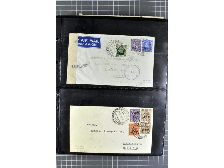 BRITISCHE BESETZUNG ITALIENISCHER KOLONIEN: 1941/52, sehr interessanter Posten von rund 400 Briefen und Karten, dabei Reco, L