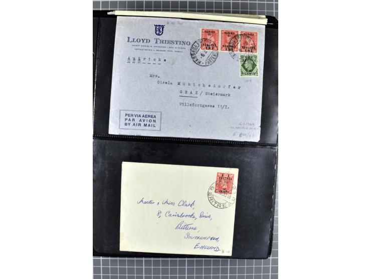 BRITISCHE BESETZUNG ITALIENISCHER KOLONIEN: 1941/52, sehr interessanter Posten von rund 400 Briefen und Karten, dabei Reco, L