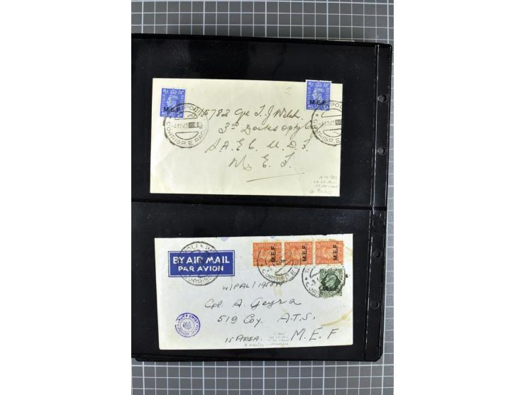 BRITISCHE BESETZUNG ITALIENISCHER KOLONIEN: 1941/52, sehr interessanter Posten von rund 400 Briefen und Karten, dabei Reco, L