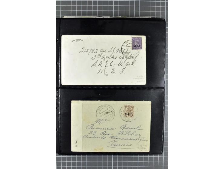 BRITISCHE BESETZUNG ITALIENISCHER KOLONIEN: 1941/52, sehr interessanter Posten von rund 400 Briefen und Karten, dabei Reco, L