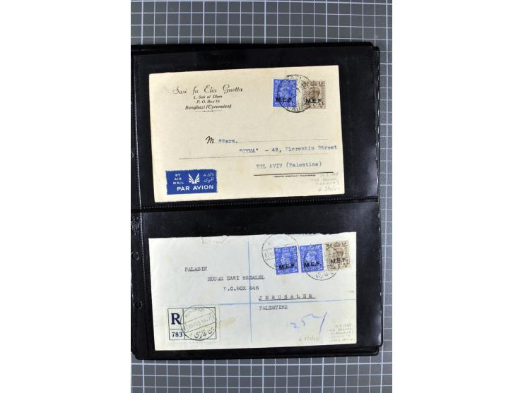 BRITISCHE BESETZUNG ITALIENISCHER KOLONIEN: 1941/52, sehr interessanter Posten von rund 400 Briefen und Karten, dabei Reco, L