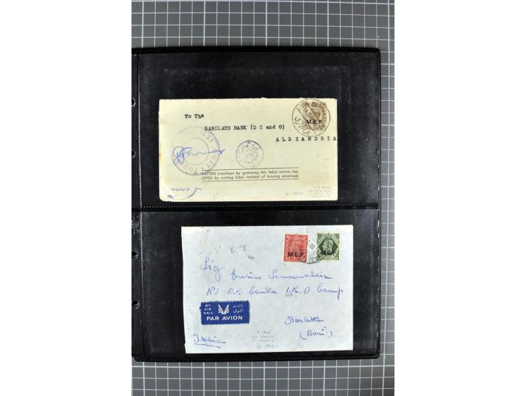 BRITISCHE BESETZUNG ITALIENISCHER KOLONIEN: 1941/52, sehr interessanter Posten von rund 400 Briefen und Karten, dabei Reco, L