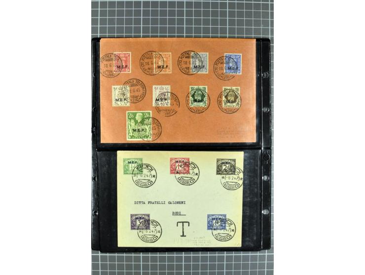 BRITISCHE BESETZUNG ITALIENISCHER KOLONIEN: 1941/52, sehr interessanter Posten von rund 400 Briefen und Karten, dabei Reco, L