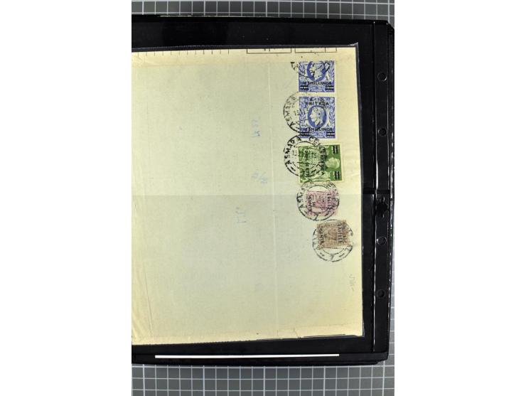 BRITISCHE BESETZUNG ITALIENISCHER KOLONIEN: 1941/52, sehr interessanter Posten von rund 400 Briefen und Karten, dabei Reco, L