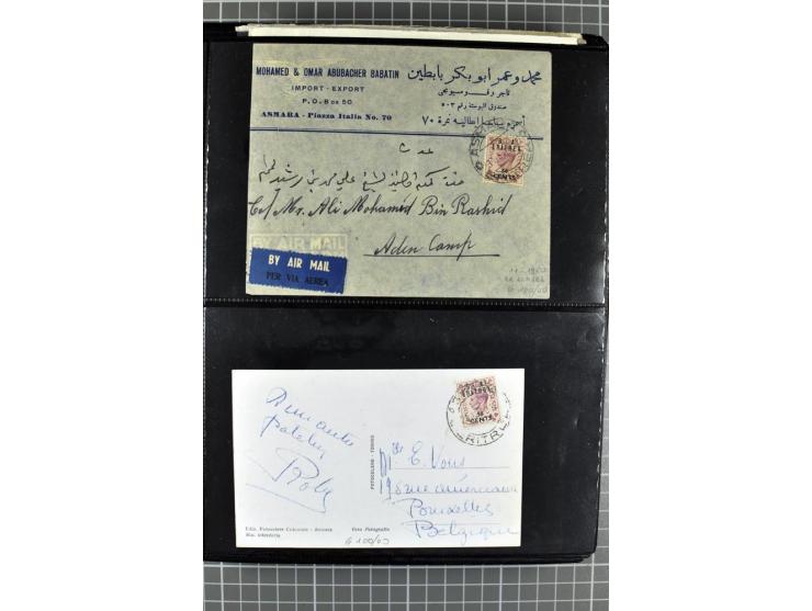 BRITISCHE BESETZUNG ITALIENISCHER KOLONIEN: 1941/52, sehr interessanter Posten von rund 400 Briefen und Karten, dabei Reco, L