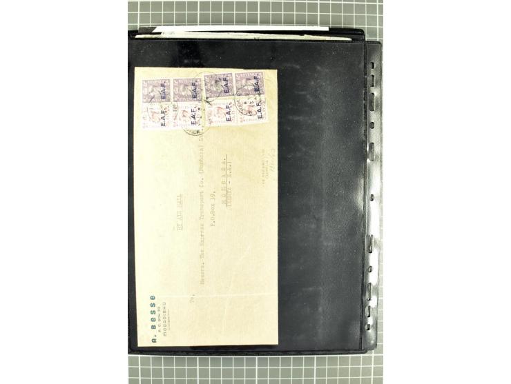 BRITISCHE BESETZUNG ITALIENISCHER KOLONIEN: 1941/52, sehr interessanter Posten von rund 400 Briefen und Karten, dabei Reco, L