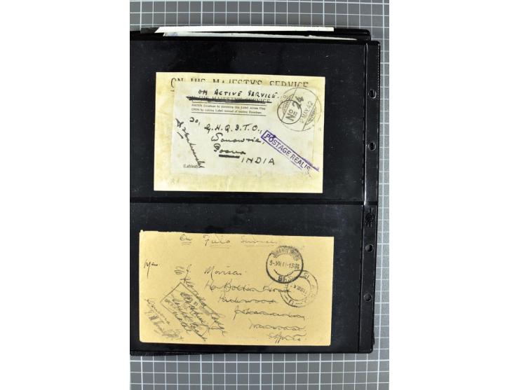 BRITISCHE BESETZUNG ITALIENISCHER KOLONIEN: 1941/52, sehr interessanter Posten von rund 400 Briefen und Karten, dabei Reco, L