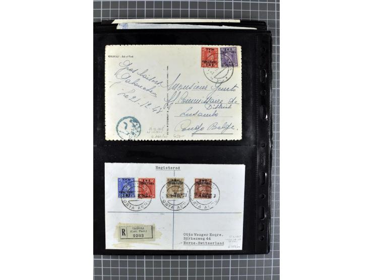 BRITISCHE BESETZUNG ITALIENISCHER KOLONIEN: 1941/52, sehr interessanter Posten von rund 400 Briefen und Karten, dabei Reco, L