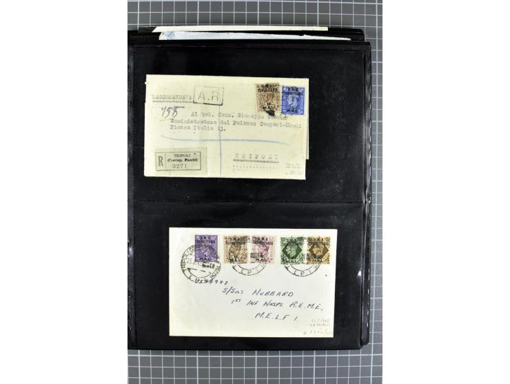 BRITISCHE BESETZUNG ITALIENISCHER KOLONIEN: 1941/52, sehr interessanter Posten von rund 400 Briefen und Karten, dabei Reco, L