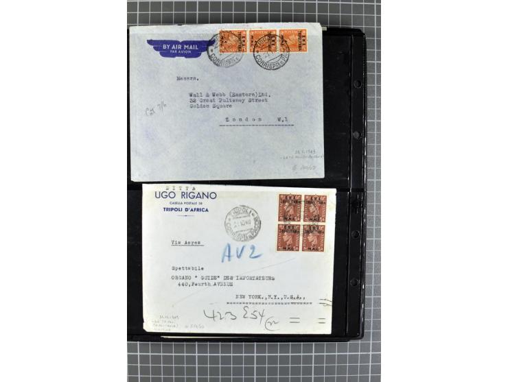 BRITISCHE BESETZUNG ITALIENISCHER KOLONIEN: 1941/52, sehr interessanter Posten von rund 400 Briefen und Karten, dabei Reco, L