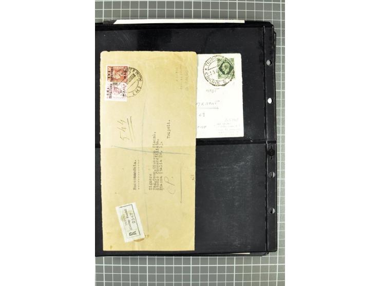 BRITISCHE BESETZUNG ITALIENISCHER KOLONIEN: 1941/52, sehr interessanter Posten von rund 400 Briefen und Karten, dabei Reco, L