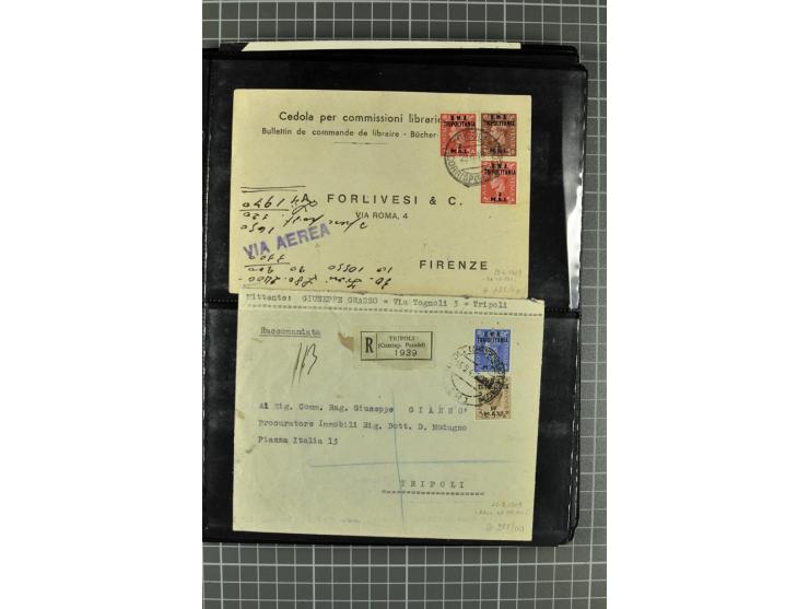 BRITISCHE BESETZUNG ITALIENISCHER KOLONIEN: 1941/52, sehr interessanter Posten von rund 400 Briefen und Karten, dabei Reco, L