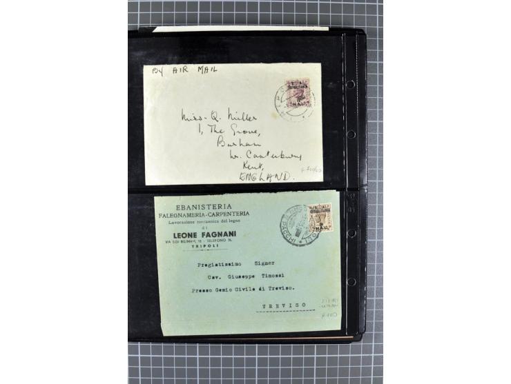 BRITISCHE BESETZUNG ITALIENISCHER KOLONIEN: 1941/52, sehr interessanter Posten von rund 400 Briefen und Karten, dabei Reco, L
