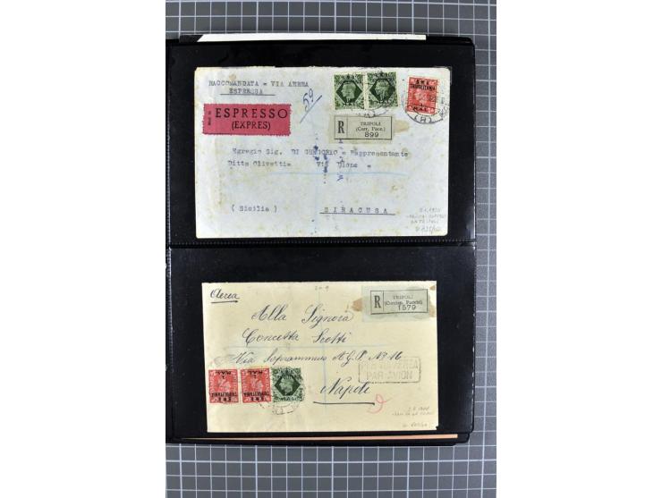 BRITISCHE BESETZUNG ITALIENISCHER KOLONIEN: 1941/52, sehr interessanter Posten von rund 400 Briefen und Karten, dabei Reco, L