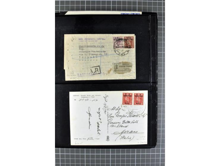 BRITISCHE BESETZUNG ITALIENISCHER KOLONIEN: 1941/52, sehr interessanter Posten von rund 400 Briefen und Karten, dabei Reco, L