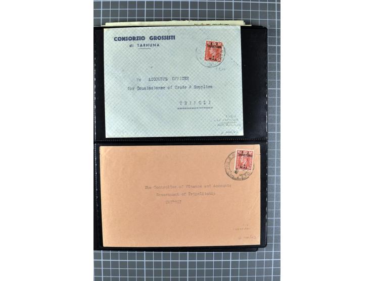 BRITISCHE BESETZUNG ITALIENISCHER KOLONIEN: 1941/52, sehr interessanter Posten von rund 400 Briefen und Karten, dabei Reco, L