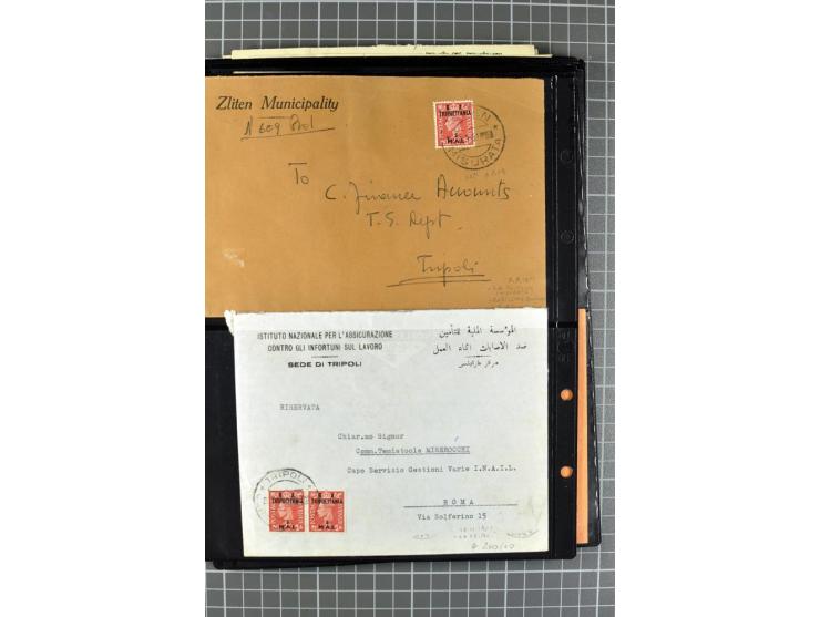 BRITISCHE BESETZUNG ITALIENISCHER KOLONIEN: 1941/52, sehr interessanter Posten von rund 400 Briefen und Karten, dabei Reco, L