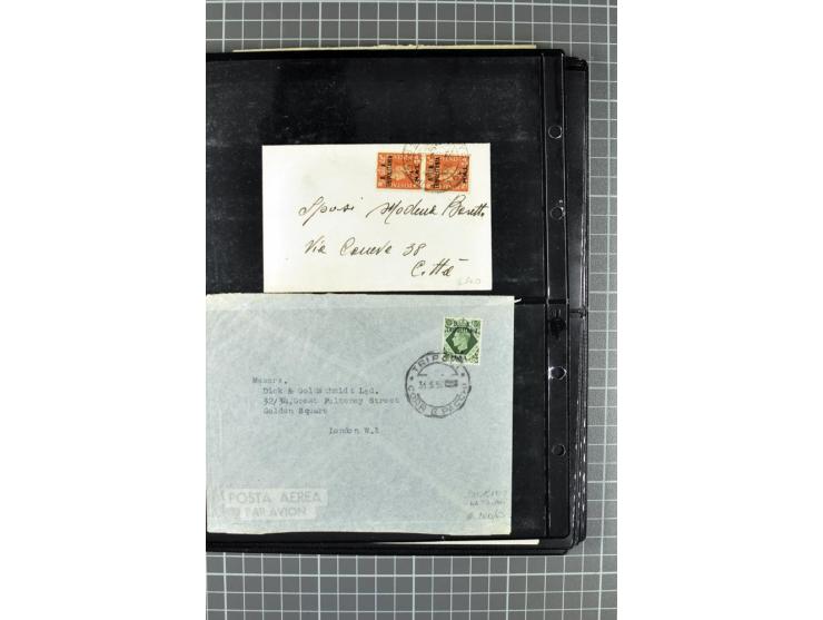 BRITISCHE BESETZUNG ITALIENISCHER KOLONIEN: 1941/52, sehr interessanter Posten von rund 400 Briefen und Karten, dabei Reco, L